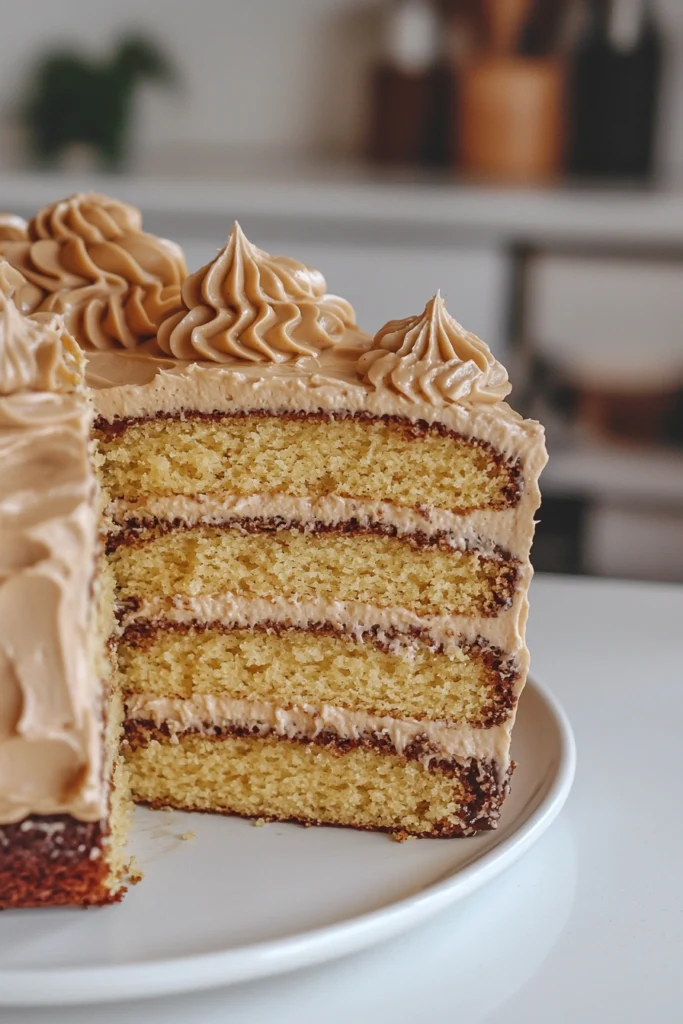 Yellow Cake with Espresso Frosting