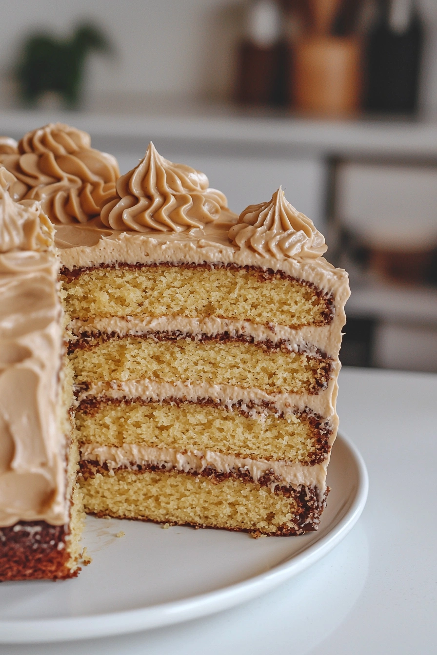 Yellow Cake with Espresso Frosting