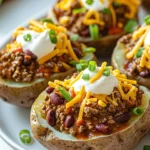 Best Chili Stuffed Baked Potatoes