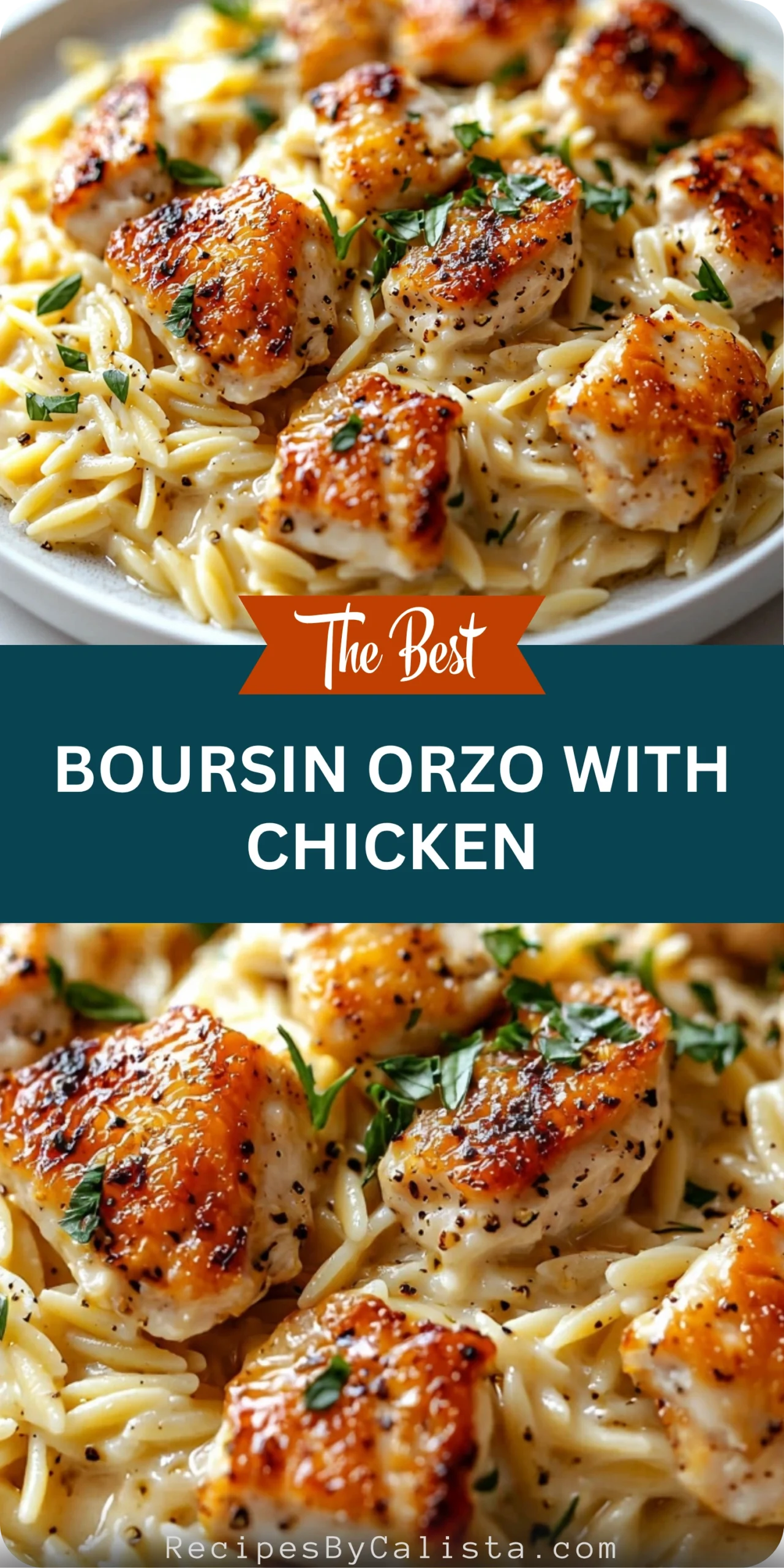 Boursin Orzo with Chicken