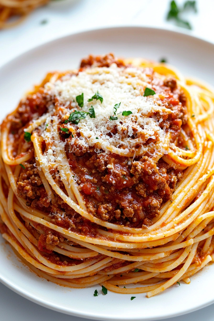 Classic Spaghetti with Meat Sauce