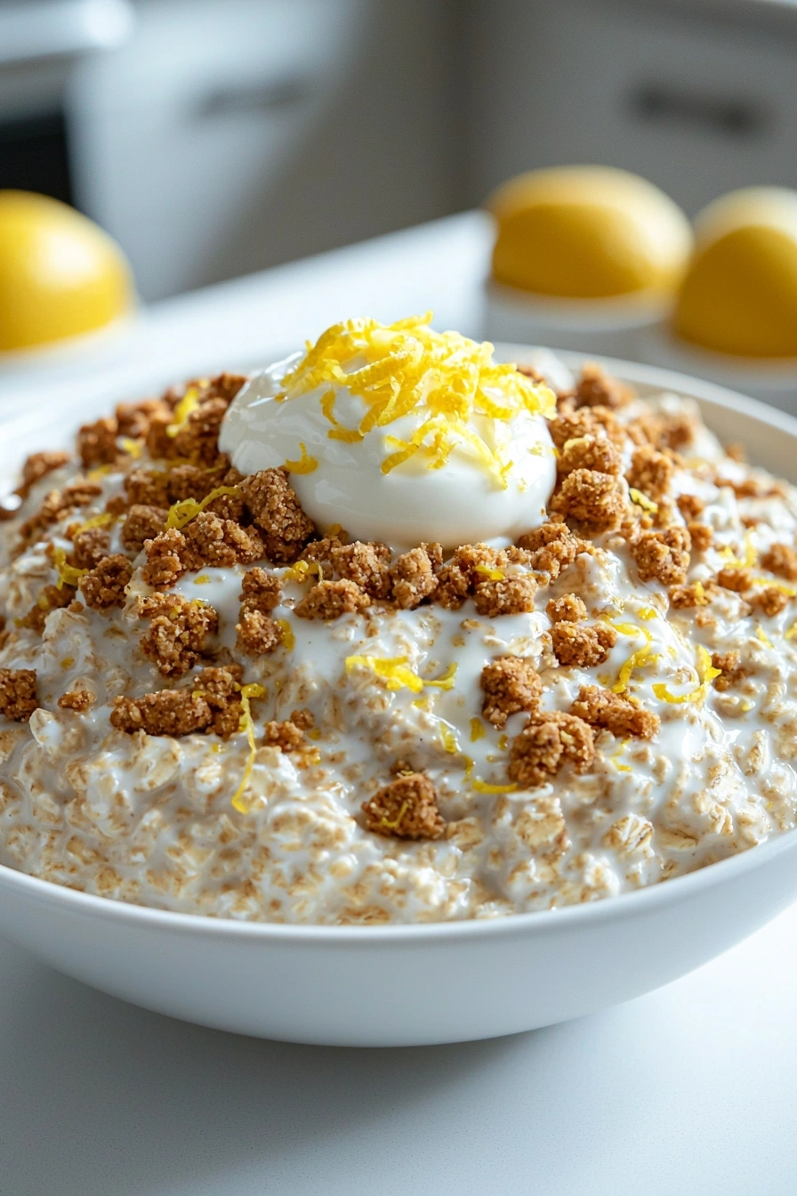 Lemon Cheesecake Overnight Oats
