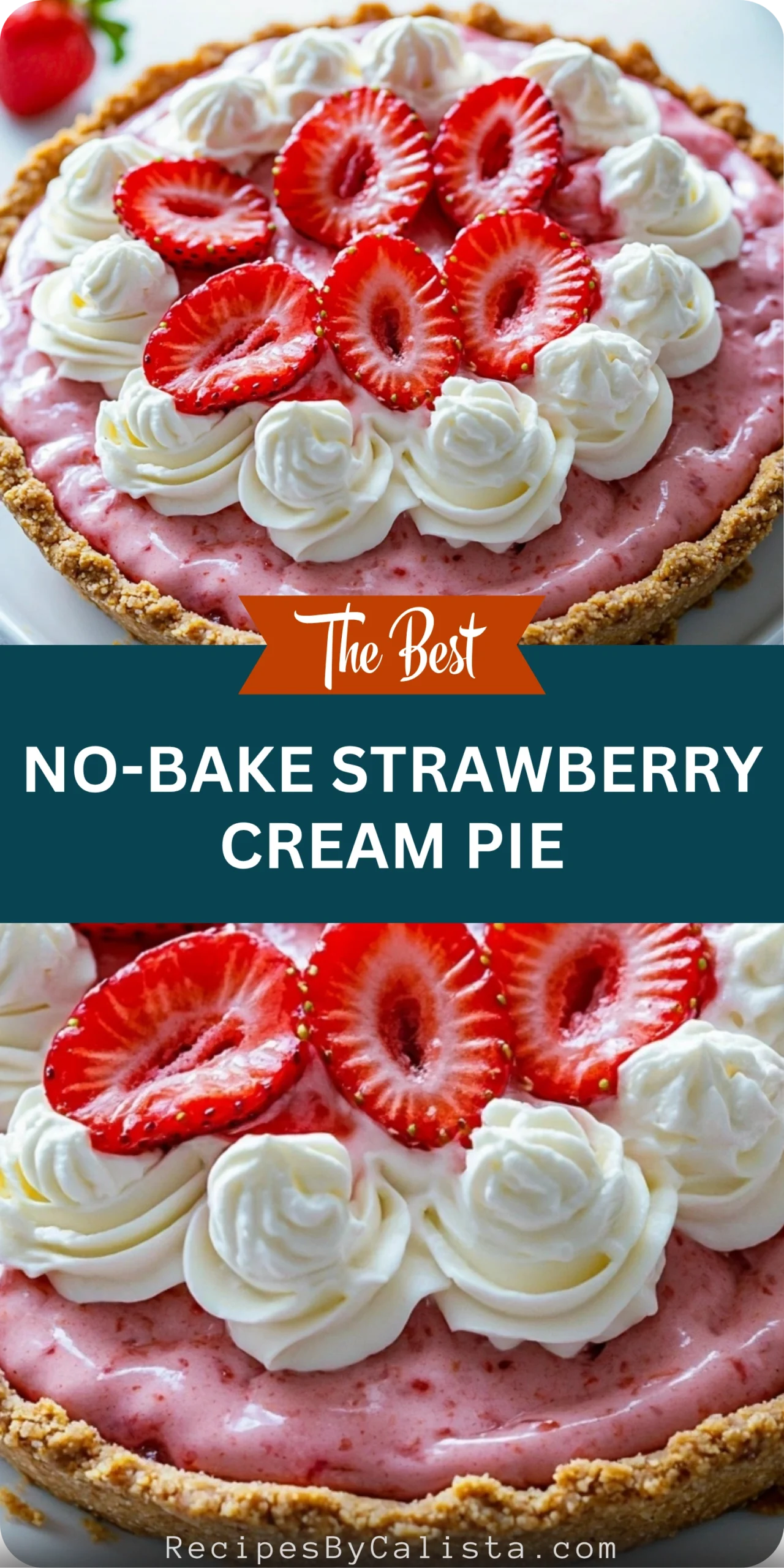 No-Bake Strawberry Cream Pie