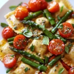 Ravioli with Tomatoes and Asparagus