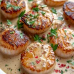Seared Scallops with Spicy Cajun Cream Sauce