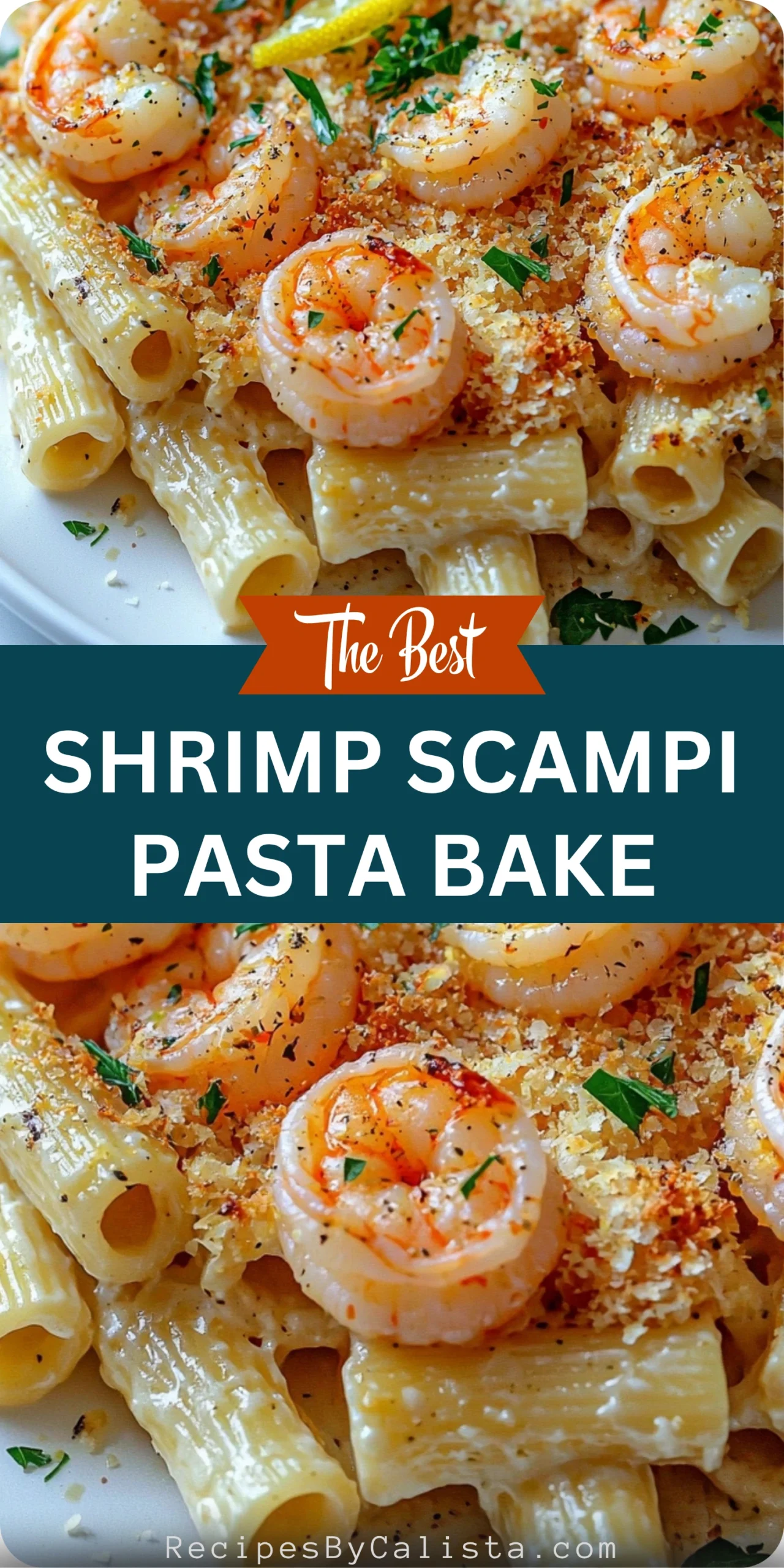 Shrimp Scampi Pasta Bake