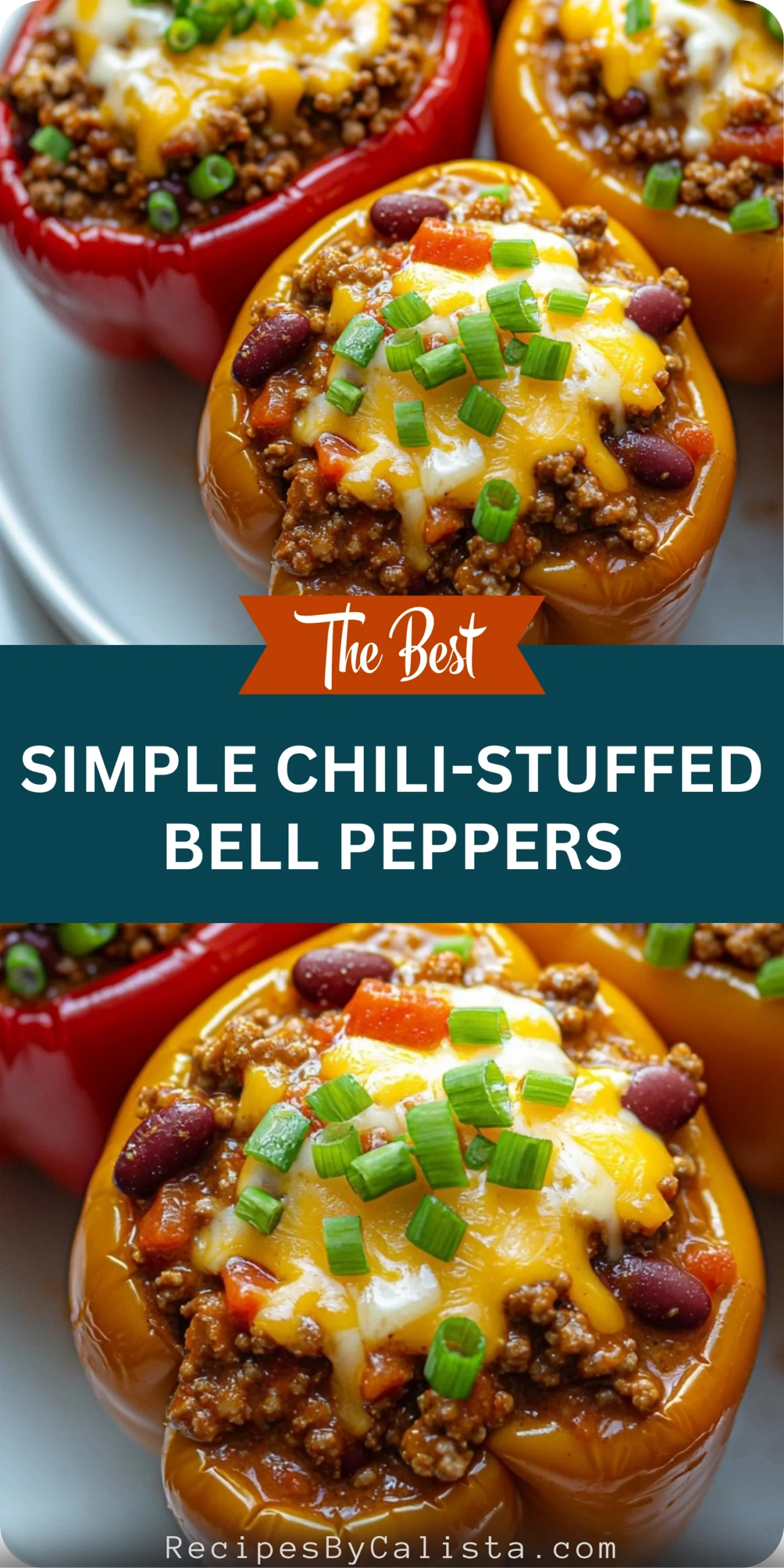 Simple Chili-Stuffed Bell Peppers