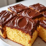 Yellow Sheet Cake with Chocolate Frosting