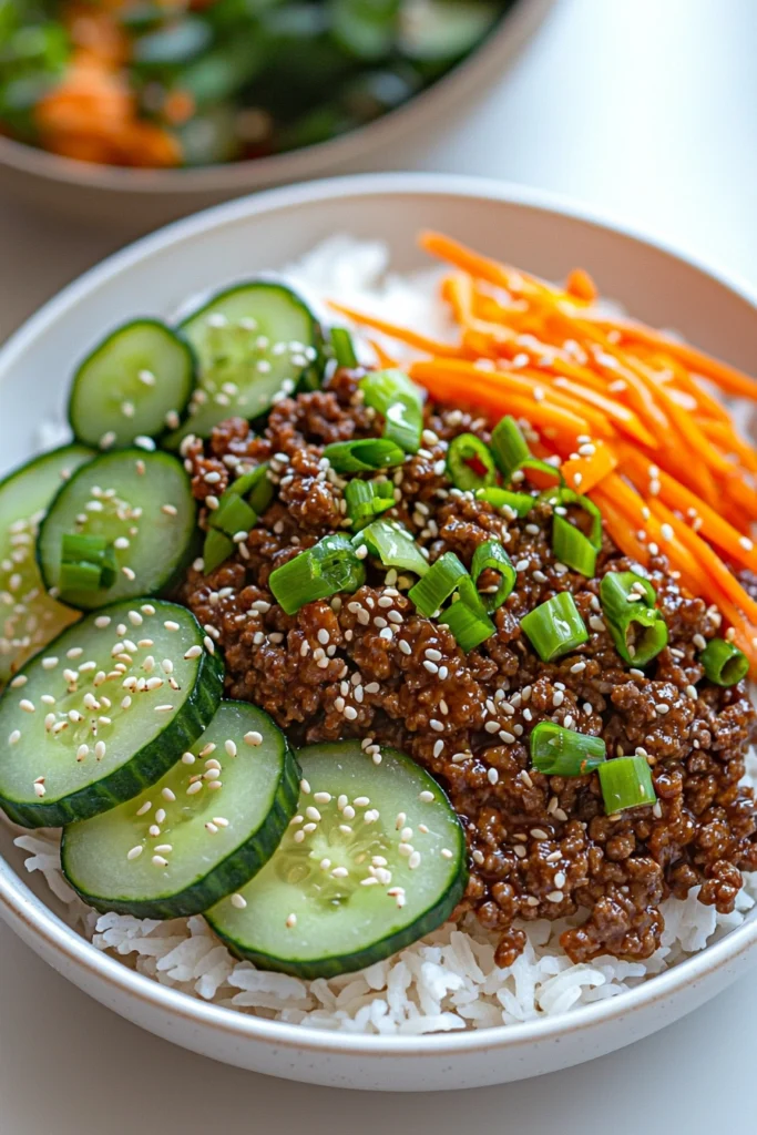 Korean Ground Beef Bowls