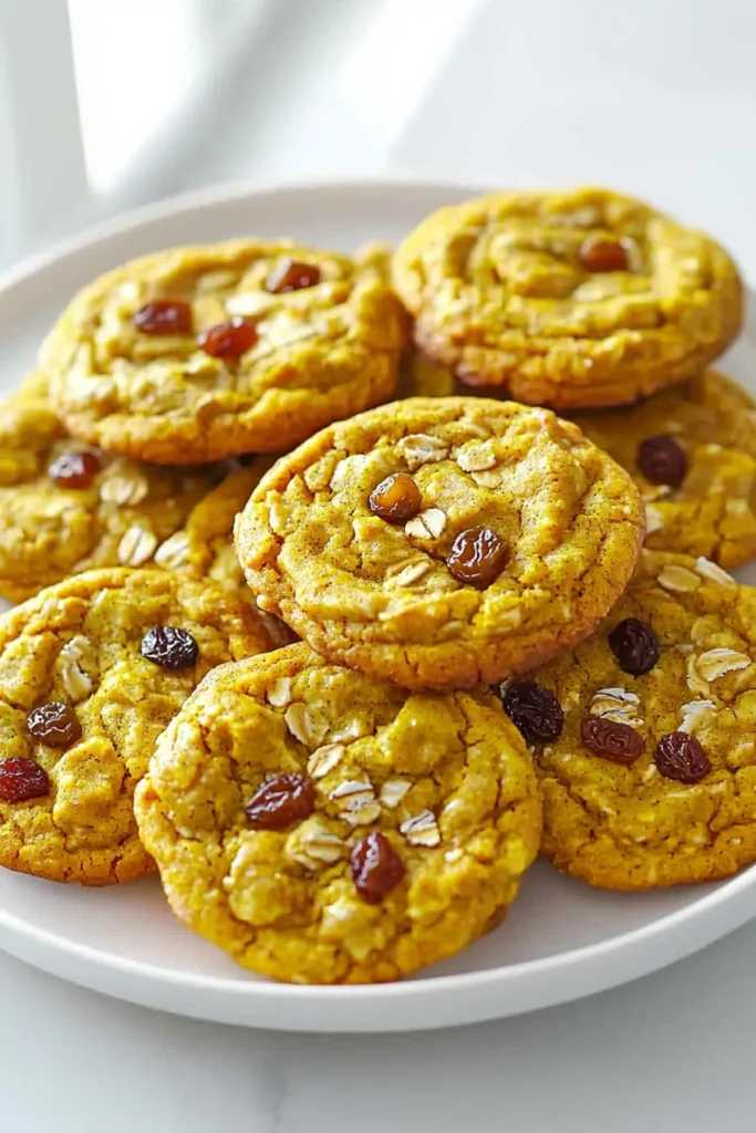 Healthy Turmeric Golden Oatmeal Cookies
