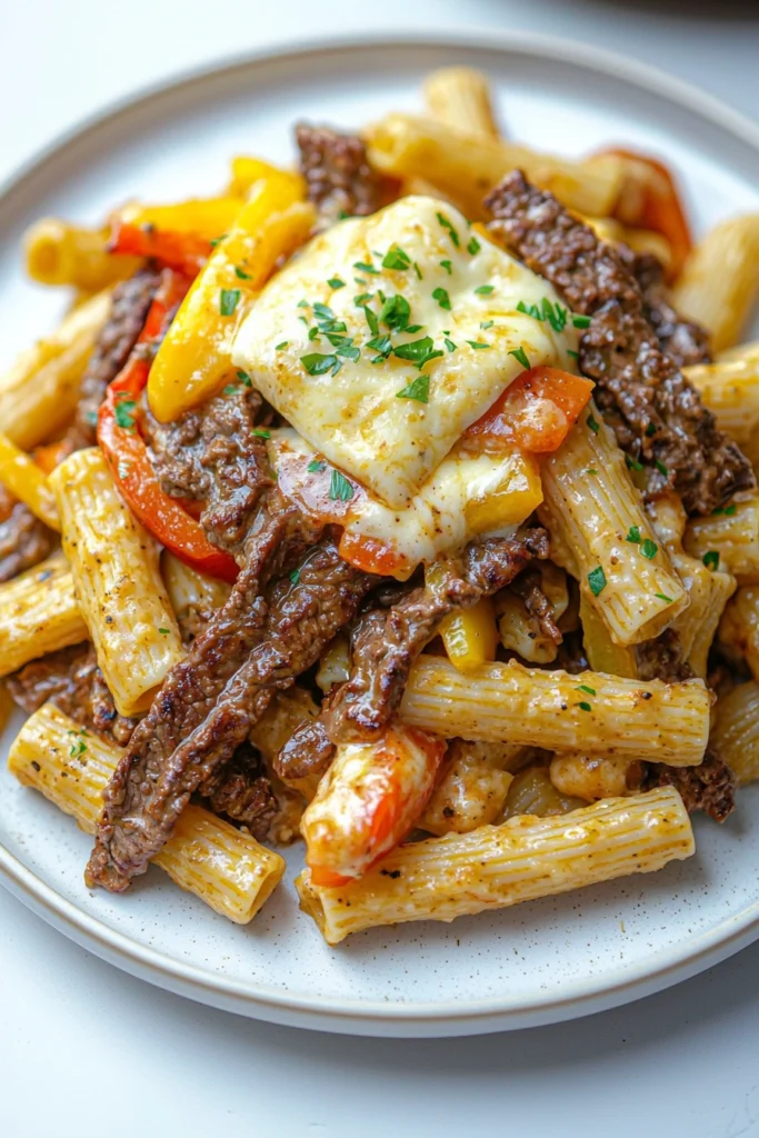 Philly Cheesesteak Pasta